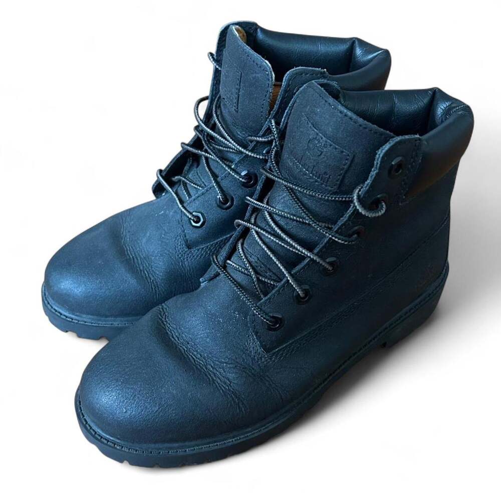 Timberland black leather 6 inch